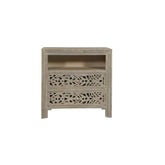 Indian Hand Carved  Solid Wood Bedside Table   24